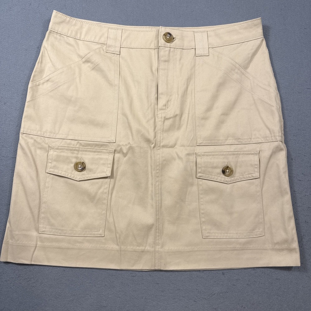 Banana Republic Women's Utility Surplus Cargo Mini Skirt Beige Size 10